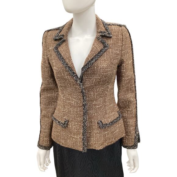 Pilar Rossi Blazer Women’s SZ S Wool Blend Silk Lining Pockets 3 Button Closure - Picture 1 of 5